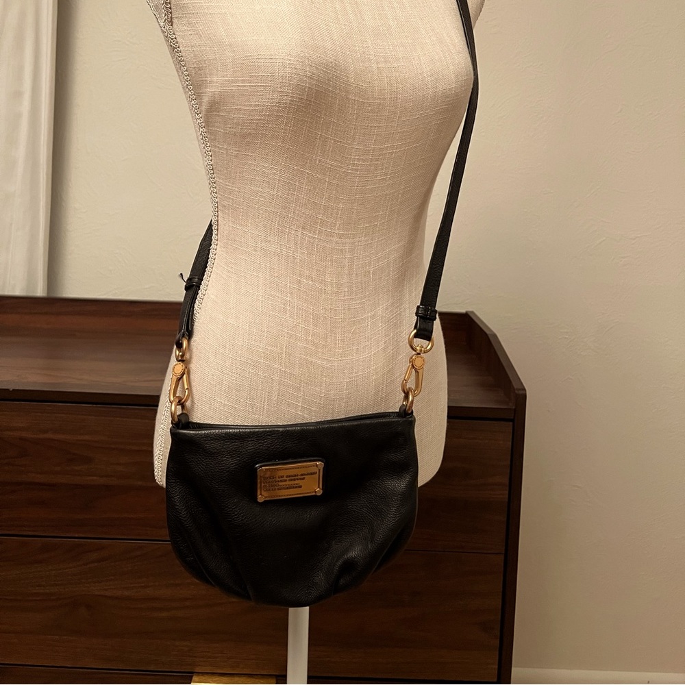 Marc Jacobs Black Leather Crossbody Purse